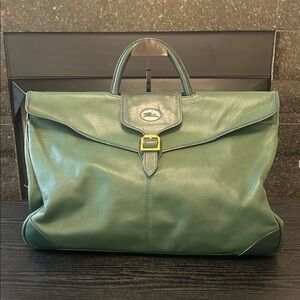 Longchamp Leather Travel Bag